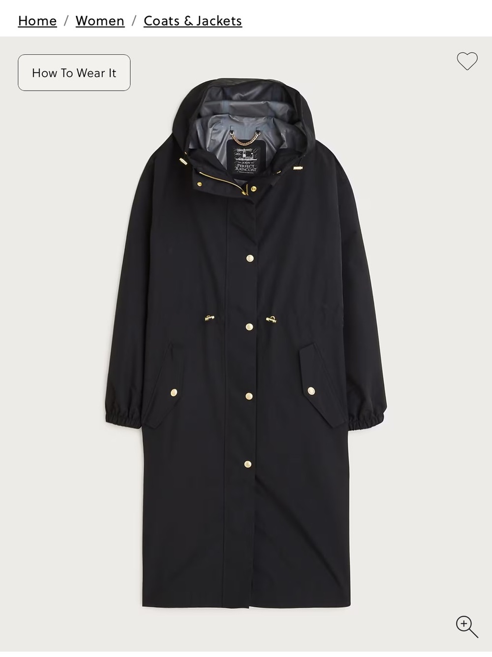 J CREW PERFECT RAINCOAT BLACK LARGE - Picture 2 of 8